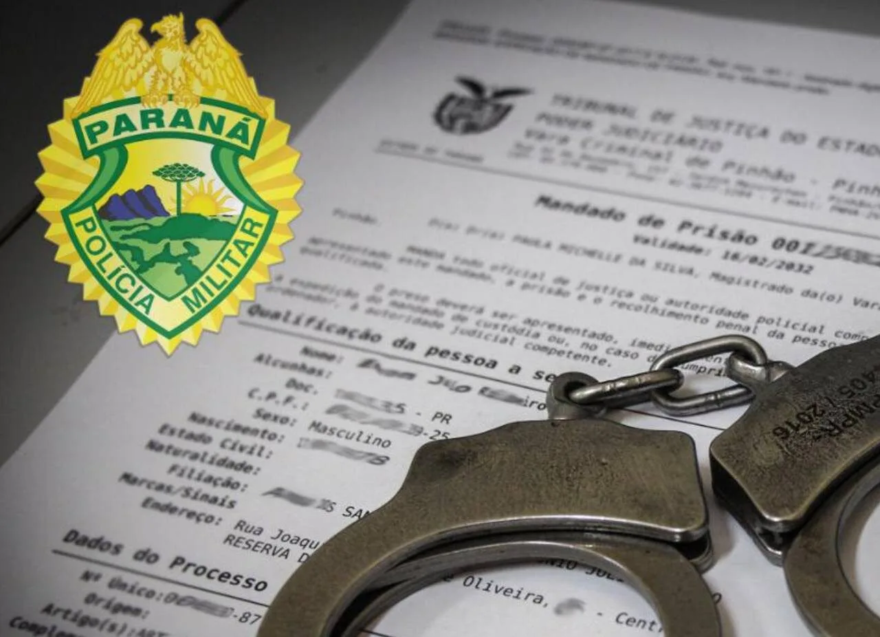 ARIRANHA – Polícia Militar cumpre mandado de prisão na Rua Pitanga