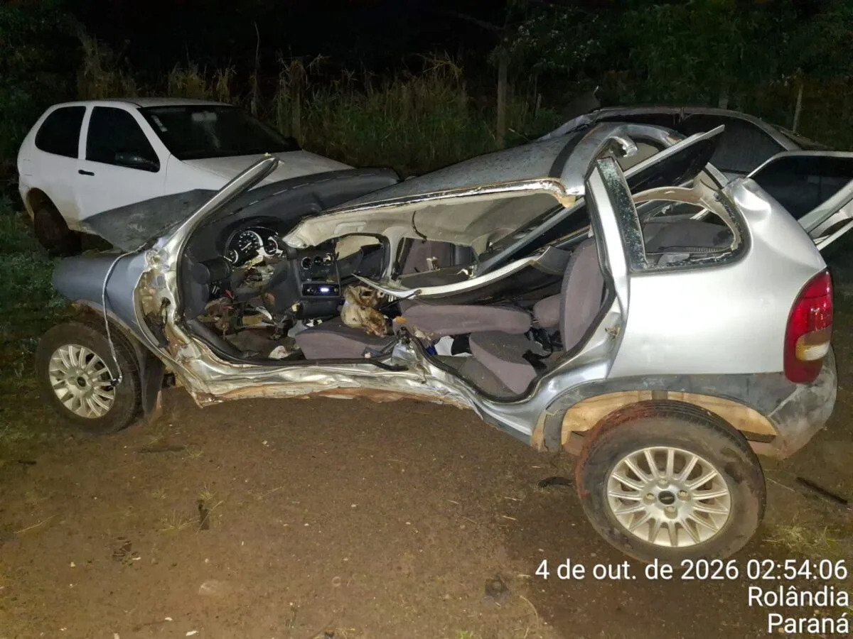 Acidente envolvendo veículos de Jardim Alegre, Apucarana e Cambira, na PR-170