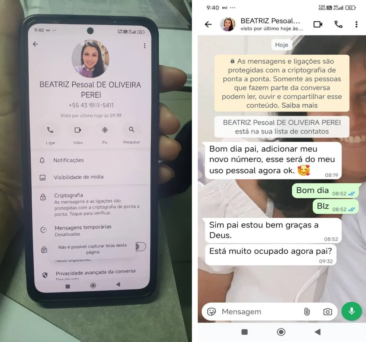 BORRAZÓPOLIS – Golpistas usam foto e nome de mradora para tentar aplicar golpe do falso perfil