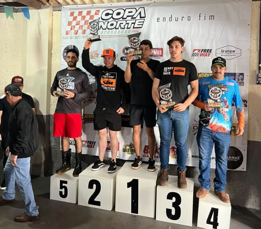 “Dioninho Motos” de Borrazópolis conquista quarto lugar em etapa da Copa Norte Paranaense de Enduro em Marilândia