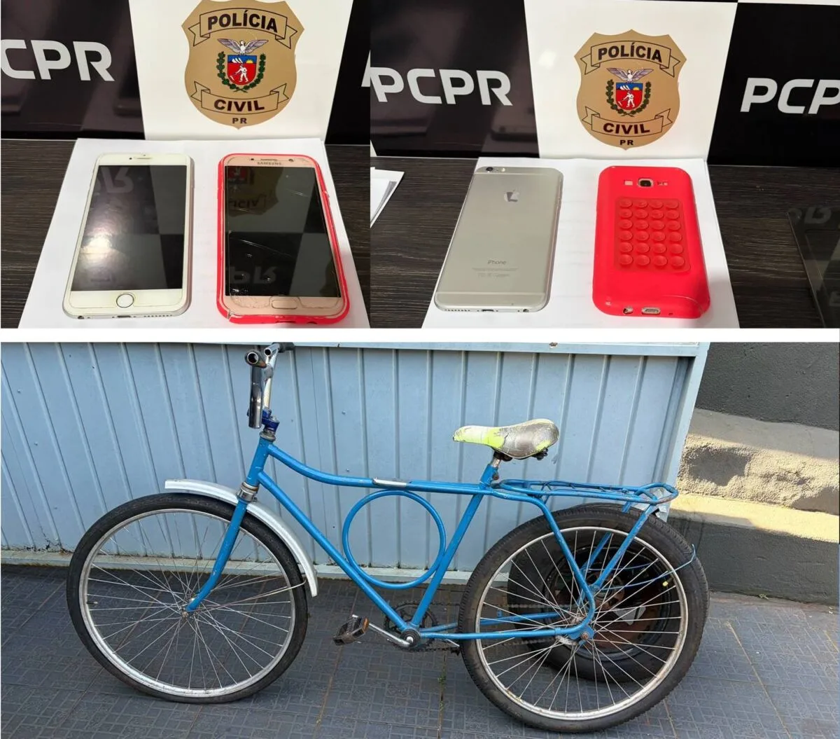 IVAIPORÃ – Polícia Civil procura donos de celulares e bicicleta encontrados