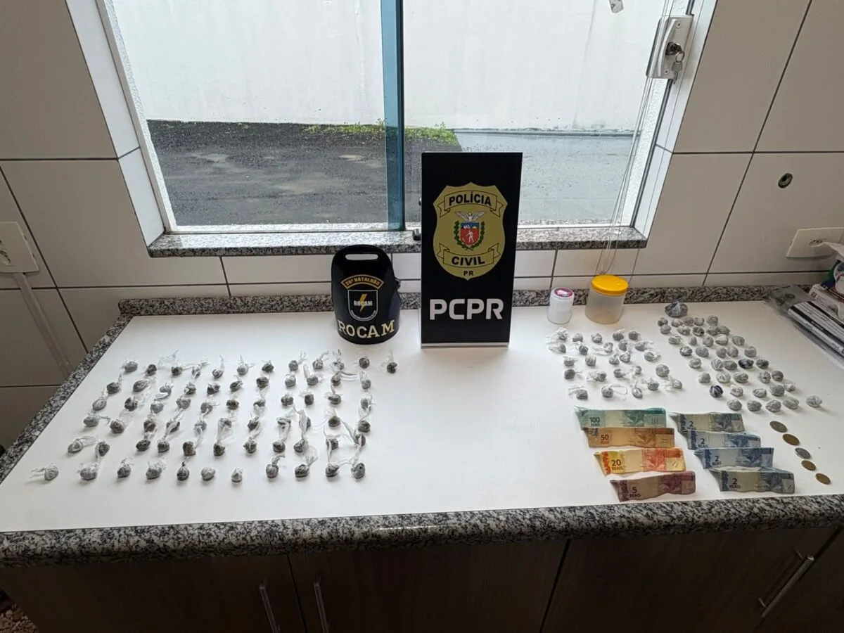 ORTIGUEIRA – ROCAM apreende drogas e encaminha três envolvidos à delegacia