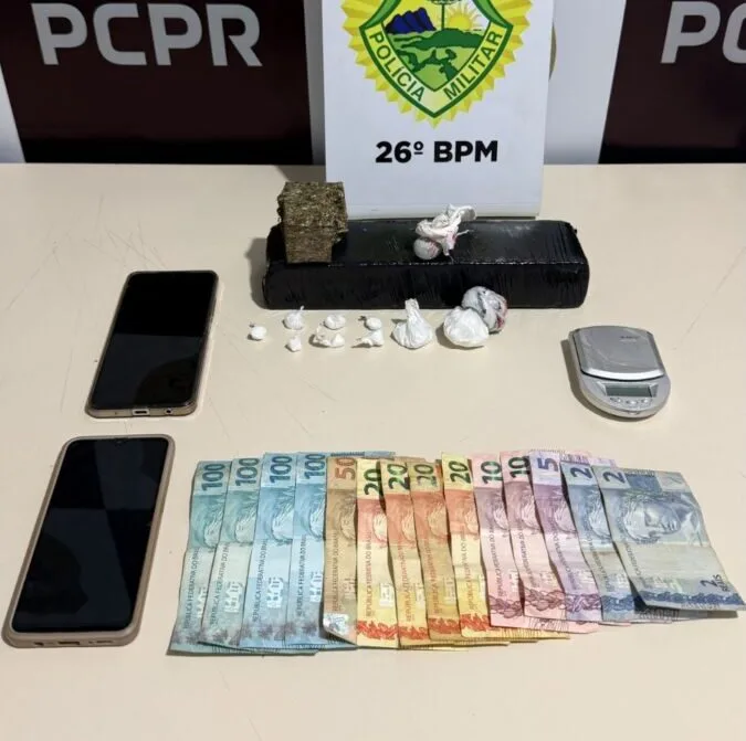 IMBAÚ – ROTAM prende casal e apreende maconha, cocaína e dinheiro no bairro Nogueira