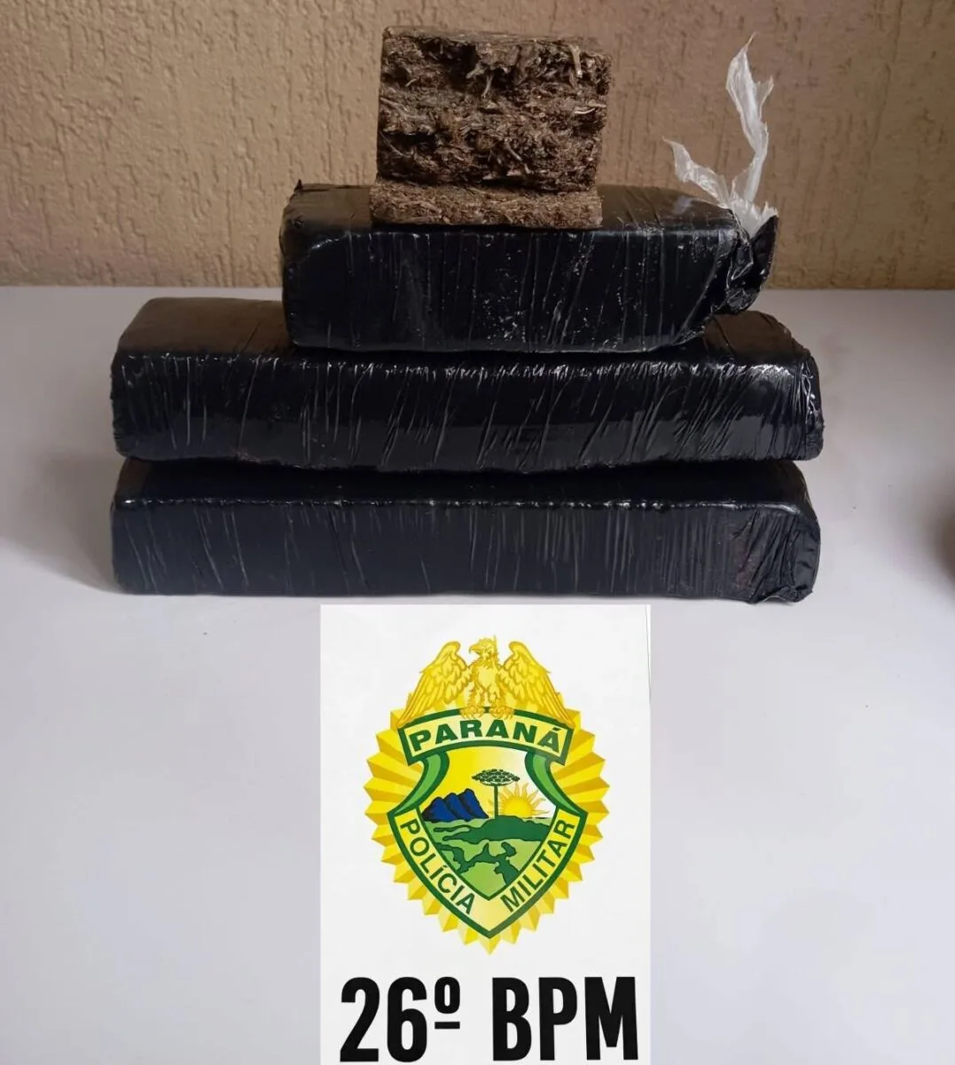 PM de Cândido de Abreu apreende quase dois quilos de maconha após denúncia de ameaça de morte