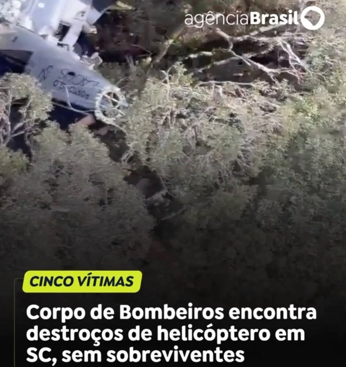 Helicóptero com cantor Rick é encontrado e Bombeiros confirmam cinco mortes