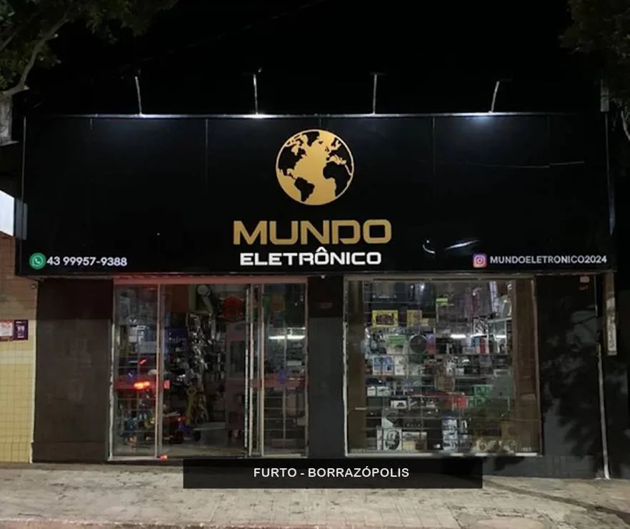 BORRAZÓPOLIS – Comércio registra furto de perfumes e batons em Loja
