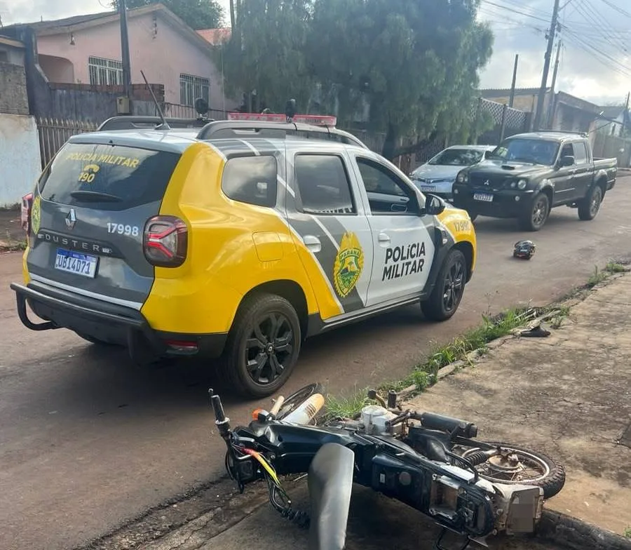 FAXINAL – Adolescente é apreendido após fugir da Polícia Militar com motocicleta adulterada