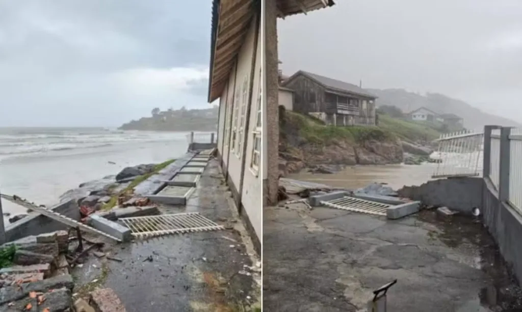 Tsunami meteorológico atinge cidades do litoral de Santa Catarina