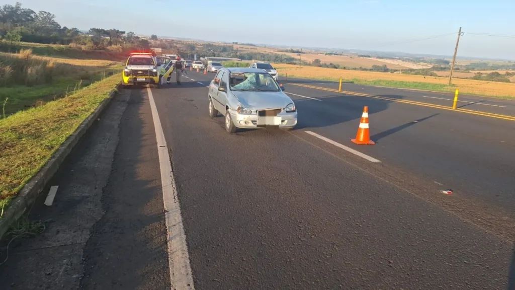 ARAPONGAS – Ciclista fica ferido após ser atingido por carro na PR-444
