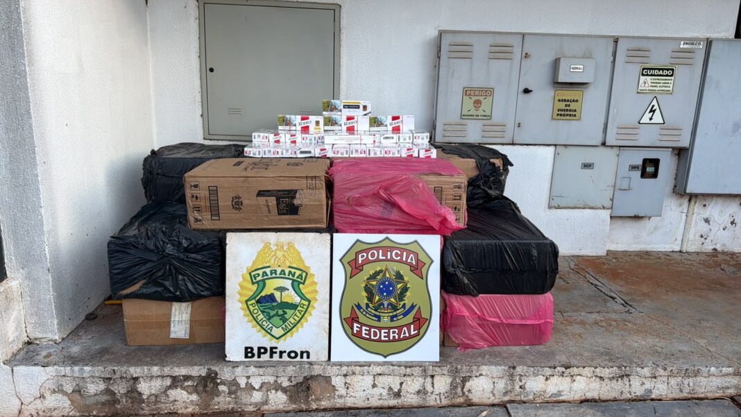 Apreensão de mercadorias e quatro veículos gera prejuízo de R$ 2,3 milhões ao crime organizado em Altônia
