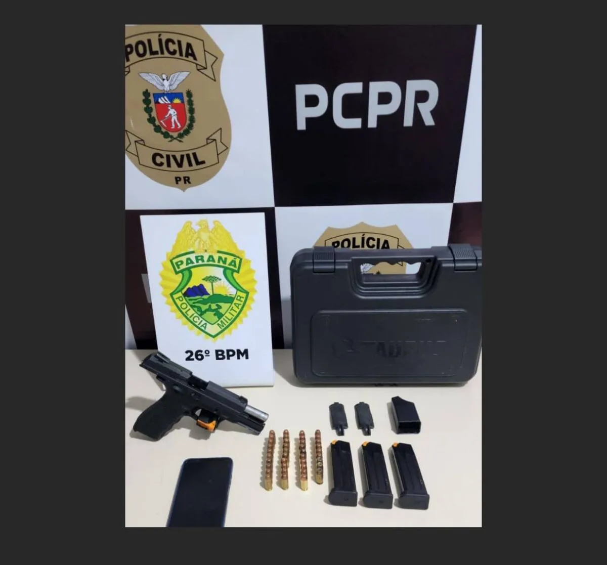 Homem é preso após denúncia de disparos em Telêmaco Borba