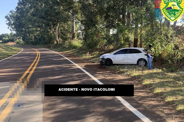 Jovem moça sofreu acidente na saída de Novo Itacolomi para Borrazópolis