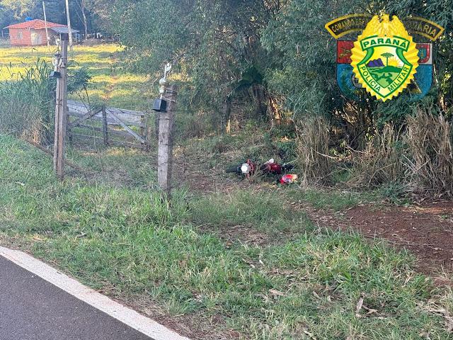 MARILÂNDIA - Motociclista morre em colisão com caminhão na PR-539