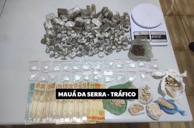 MAUÁ DA SERRA - Homem é preso com grande quantidade de drogas